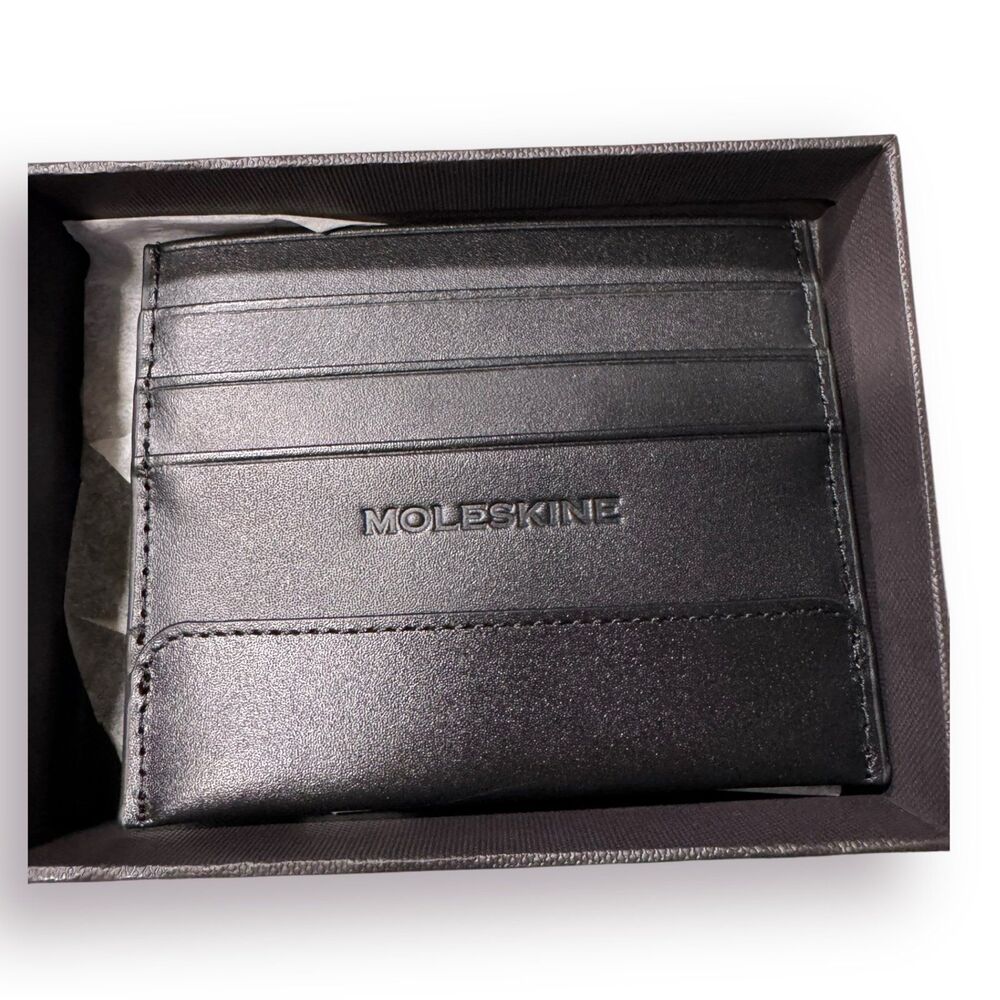 Moleskine Leather‎ Card Holder Black Wallet